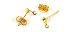 4mm gold earring cups & backs
